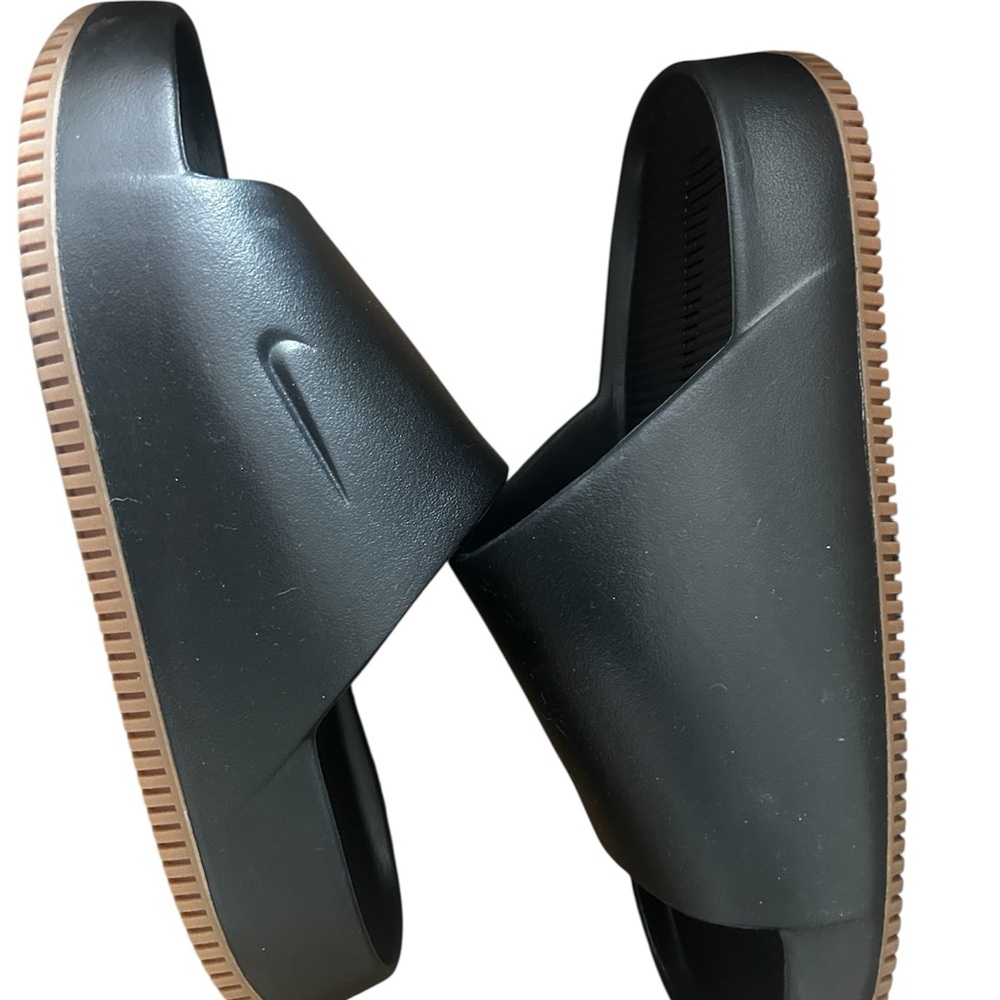 Nike Black and Brown Slide Sandals Sleek Design